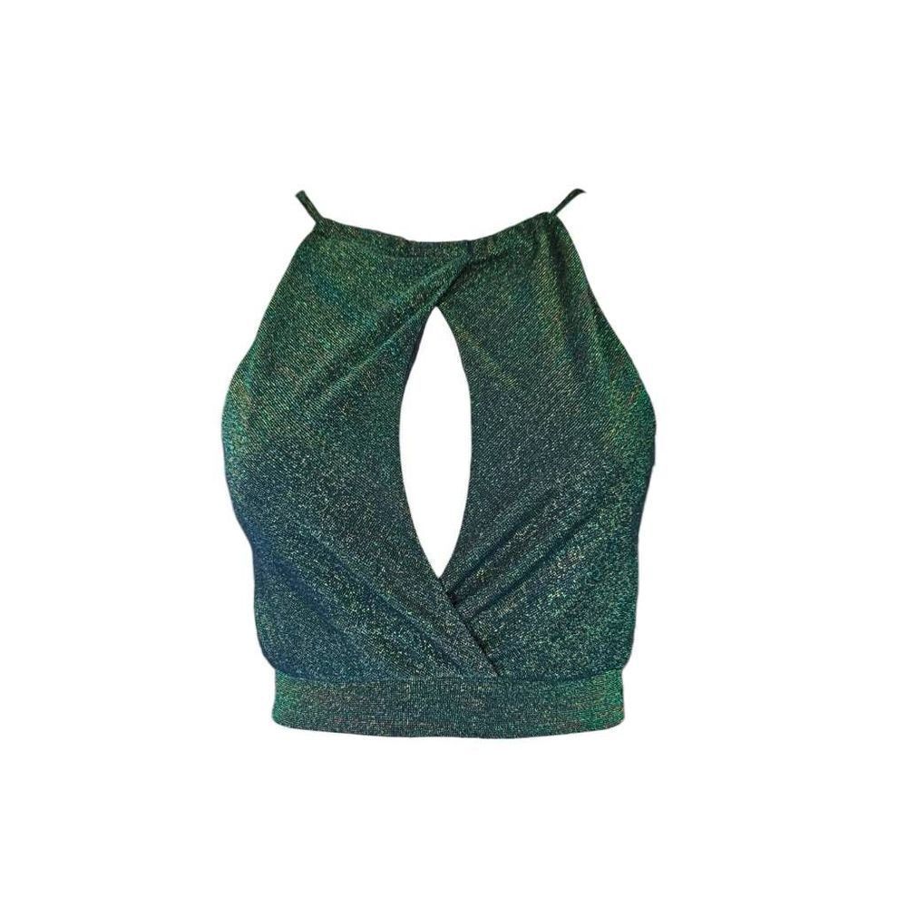 shimmery y2k crop top